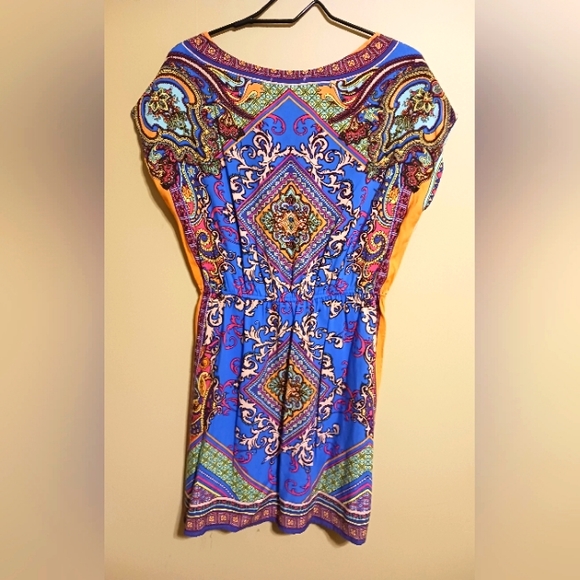 Flying Tomato Sleeveless Elastic Waist  Colorful Print Dress Womens Size Medium - Picture 2 of 13